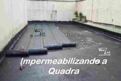 Impermeabilizando a quadra