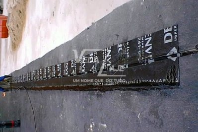 Detalhe da impermeabilização da junta de dilatação