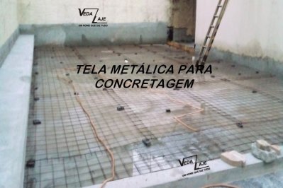 Armadura com ferros para distribuir tensões