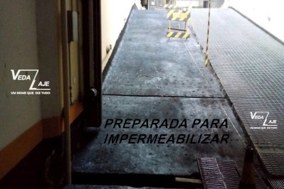 Metade da rampa removida e a outra metade em uso normal