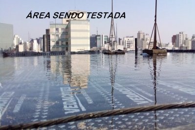 Teste com lâmina de água 72 horas